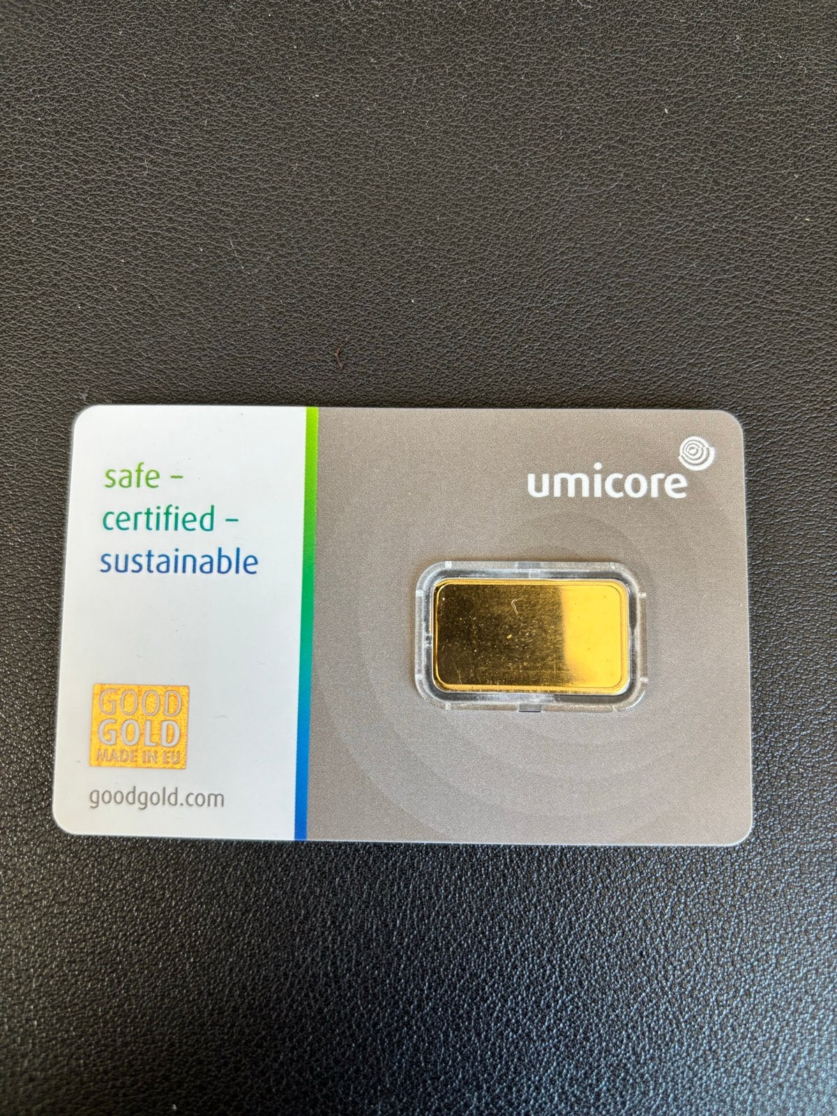 Umicore 2.5g Fijngoud 999.9 Goudbaar - Gecertificeerd, Postzegels en Munten, Edelmetalen en Baren, Ophalen, Goud