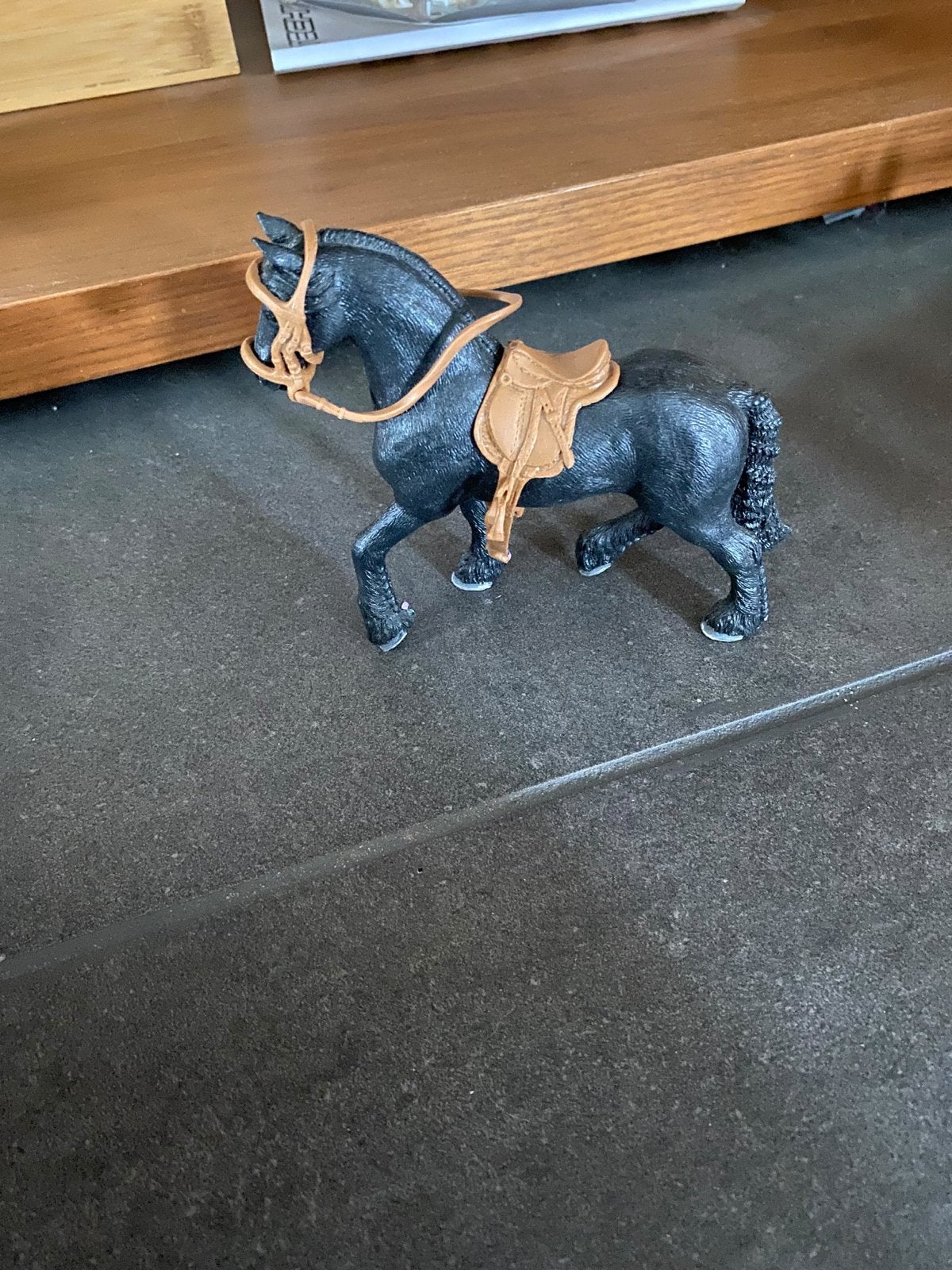 Schleich paard met ruiter en accessoires, Ophalen of Verzenden, Gebruikt, Jongen of Meisje