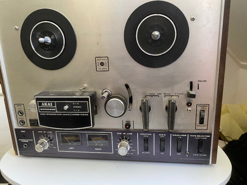 Akai 4000DS Bandrecorder - Vintage Reel-to-Reel, Ophalen, Bandrecorder, Met banden