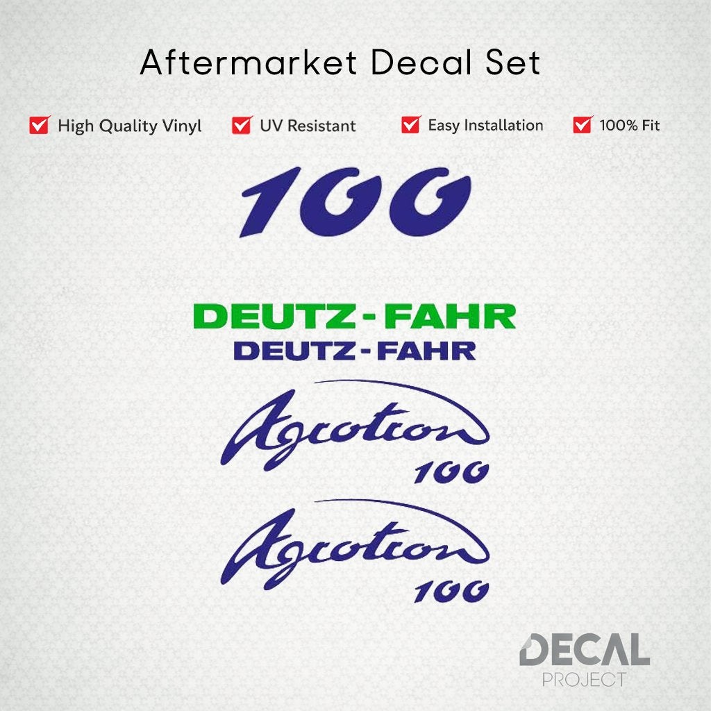 Vervangende Stickers Deutz Agrotron 100-110, Verzenden