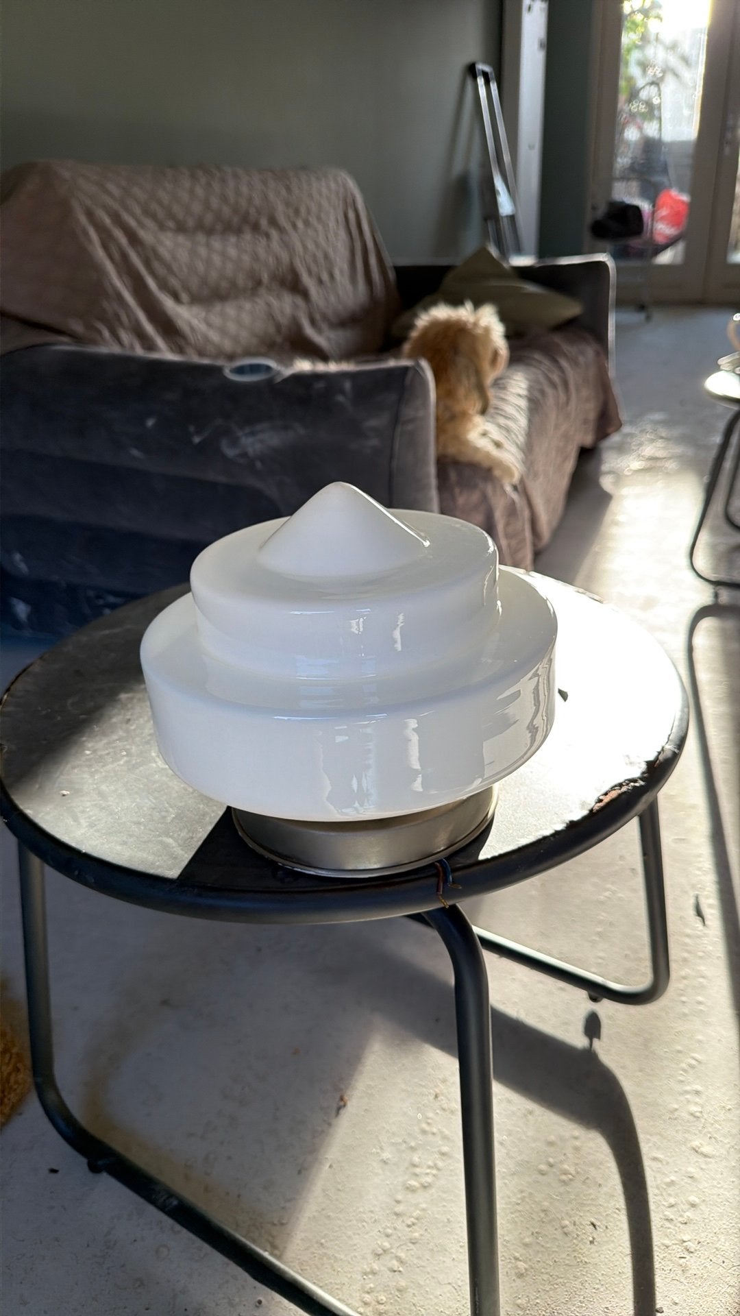 Twee van gispen de Wit plafondlamp., Huis en Inrichting, Ophalen, Gebruikt, Rond, Art deco
