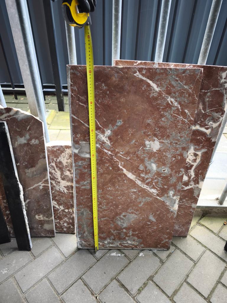 Jaren '30 marmeren/natuurstenen schoorsteenmantels, 60 cm of meer, Gebruikt, Overige typen, Ophalen of Verzenden