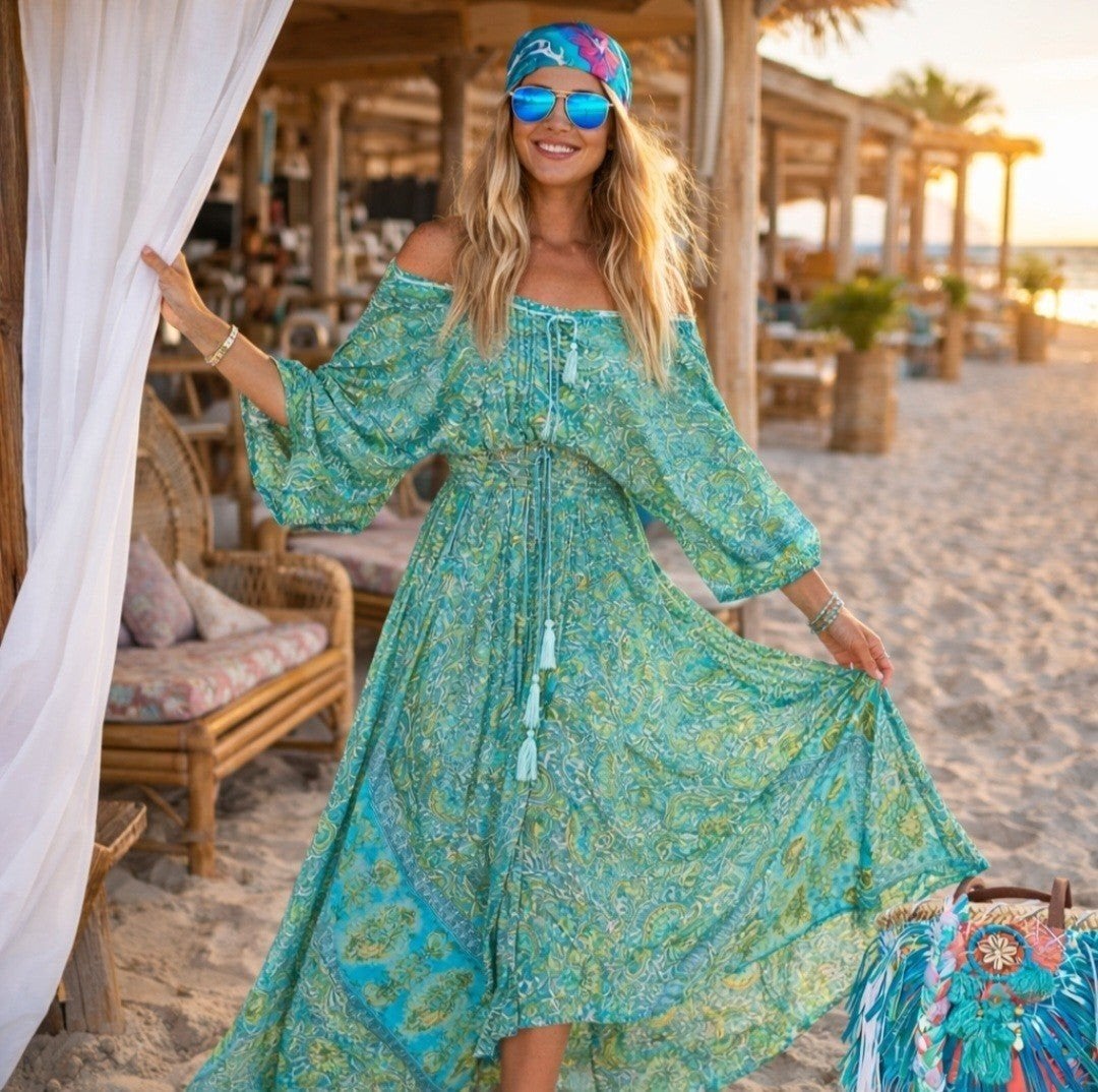 Partij Ibiza Boho jurken 5 stuks 1 koop, Verzenden, Nieuw, Maat 38/40 (M), Onder de knie