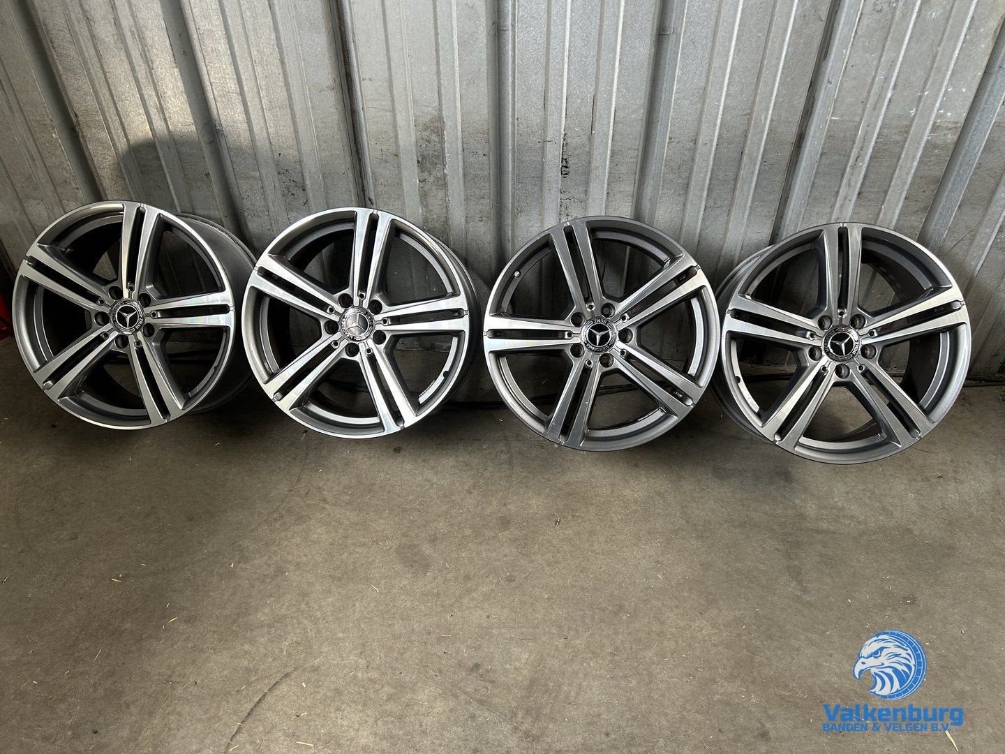 Originele Mercedes 18 inch antraciete velgen 5x112, 18 inch, Gebruikt, Velg(en), -
