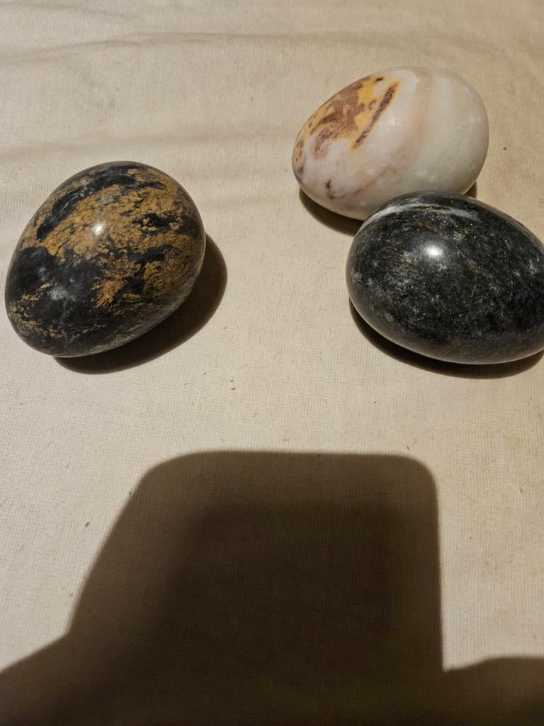 Decoratieve gepolijste stenen eieren - Set van 6, Verzamelen, Mineralen en Fossielen, Ophalen, Mineraal