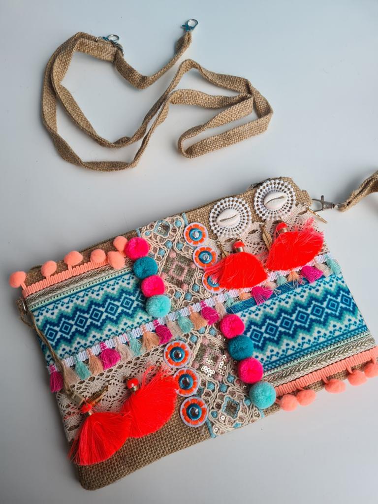 Zomertas Ibiza style, Ophalen of Verzenden, Nieuw, Overige kleuren, Schoudertasje