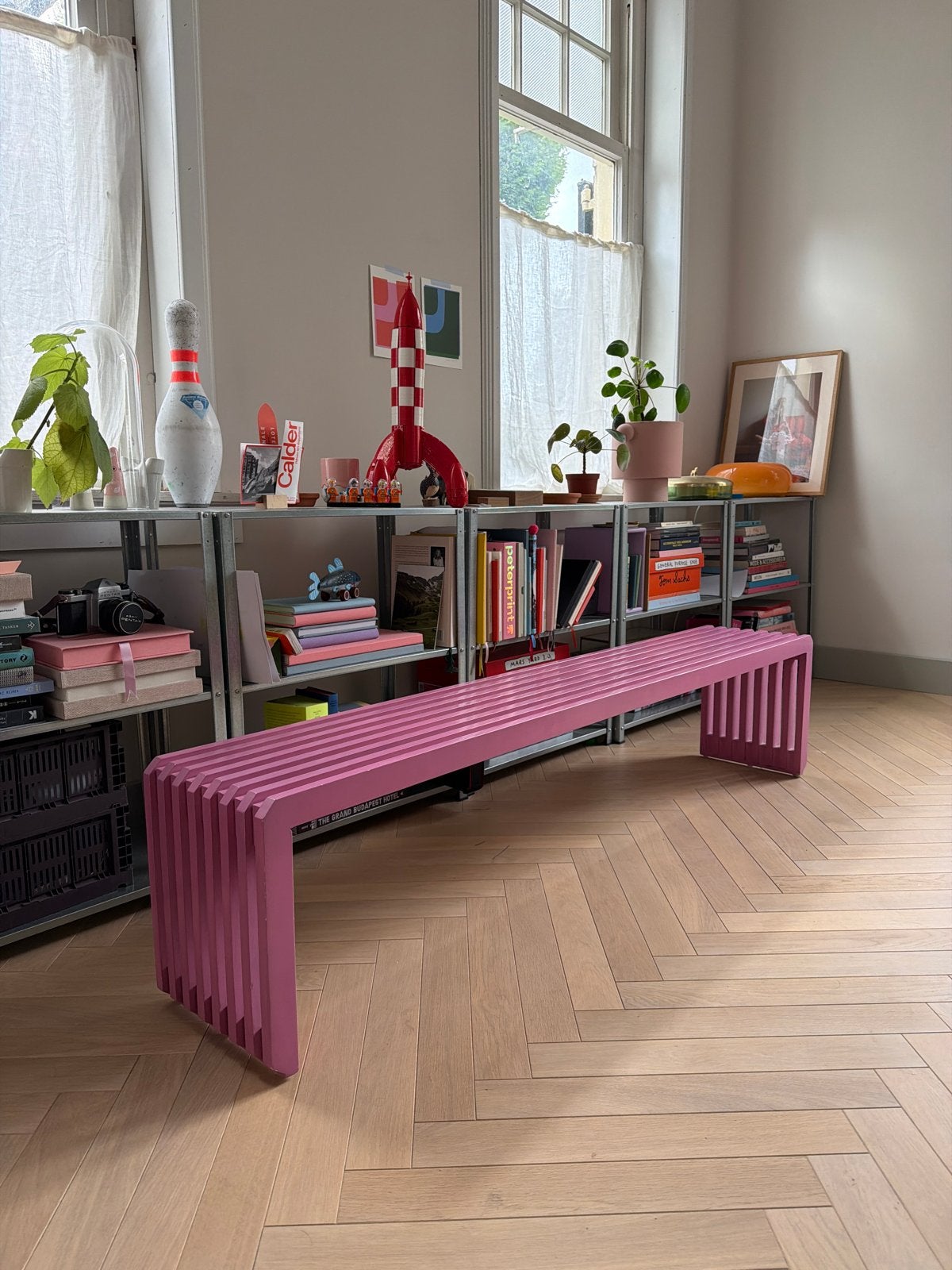 HK Living slatted bench, Huis en Inrichting, Stoelen, Twee, Overige kleuren, Ophalen of Verzenden, Zo goed als nieuw