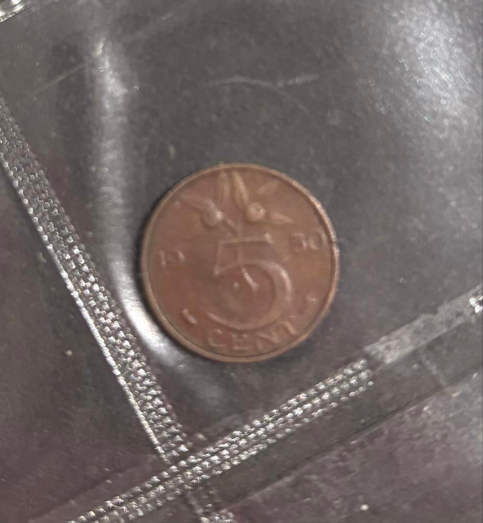 Nederlandse 5 cent munt 1950 Koningin Juliana, Postzegels en Munten, Munten | Nederland, Ophalen of Verzenden, Koningin Juliana