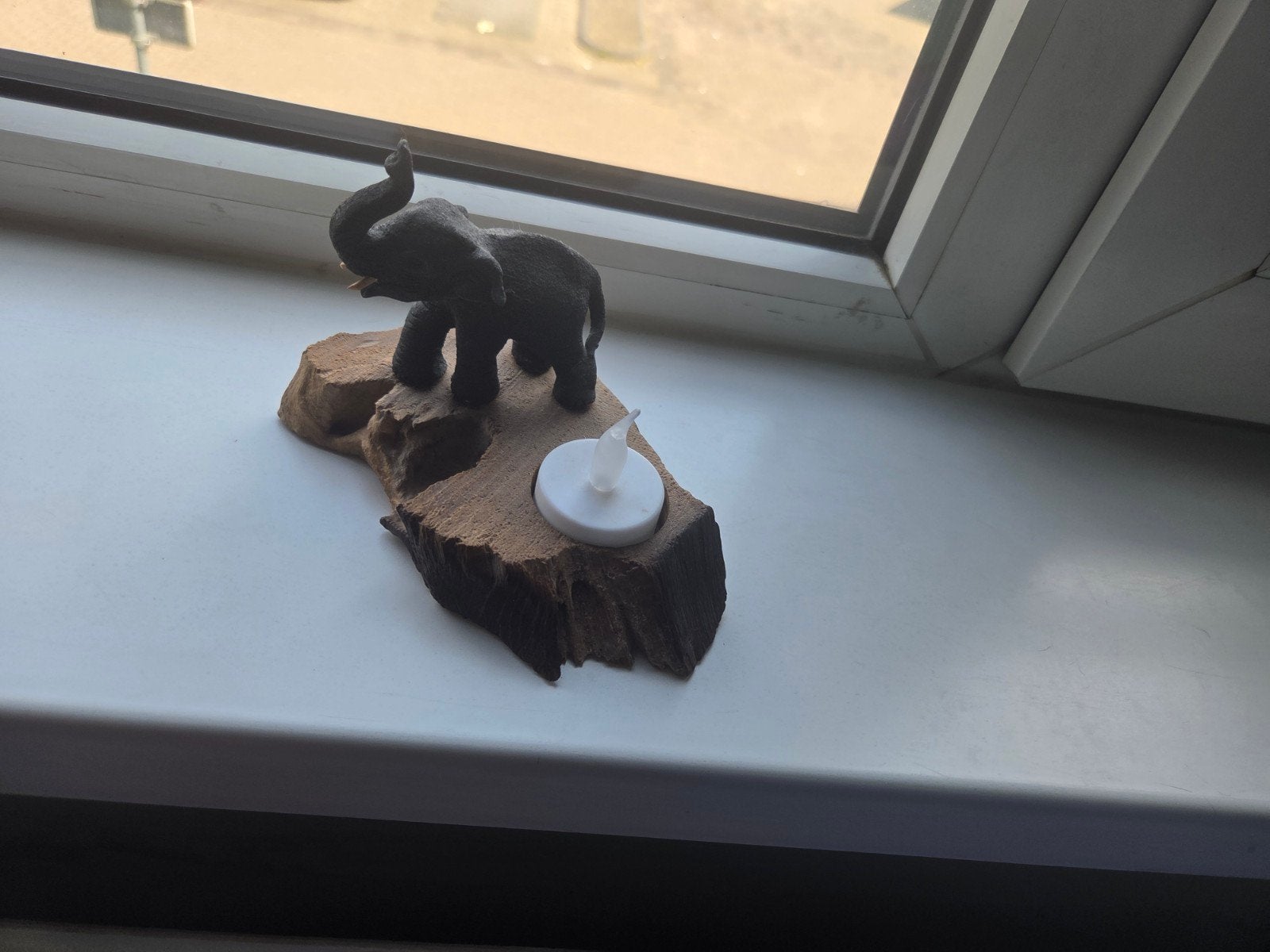 Kaarhouder met olifant, Ophalen of Verzenden, Zo goed als nieuw, Overige materialen, Minder dan 25 cm