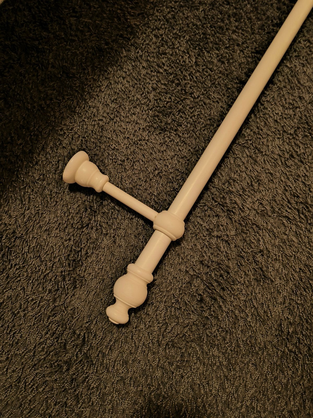 Mooie gordijnen roede wit hout classic landelijke style, Ophalen, Gebruikt, 190 cm of minder, Hout