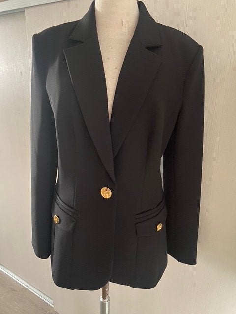 Elisabetta Franchi blazer, Maat 38/40 (M), Zwart, Jasje, Gedragen