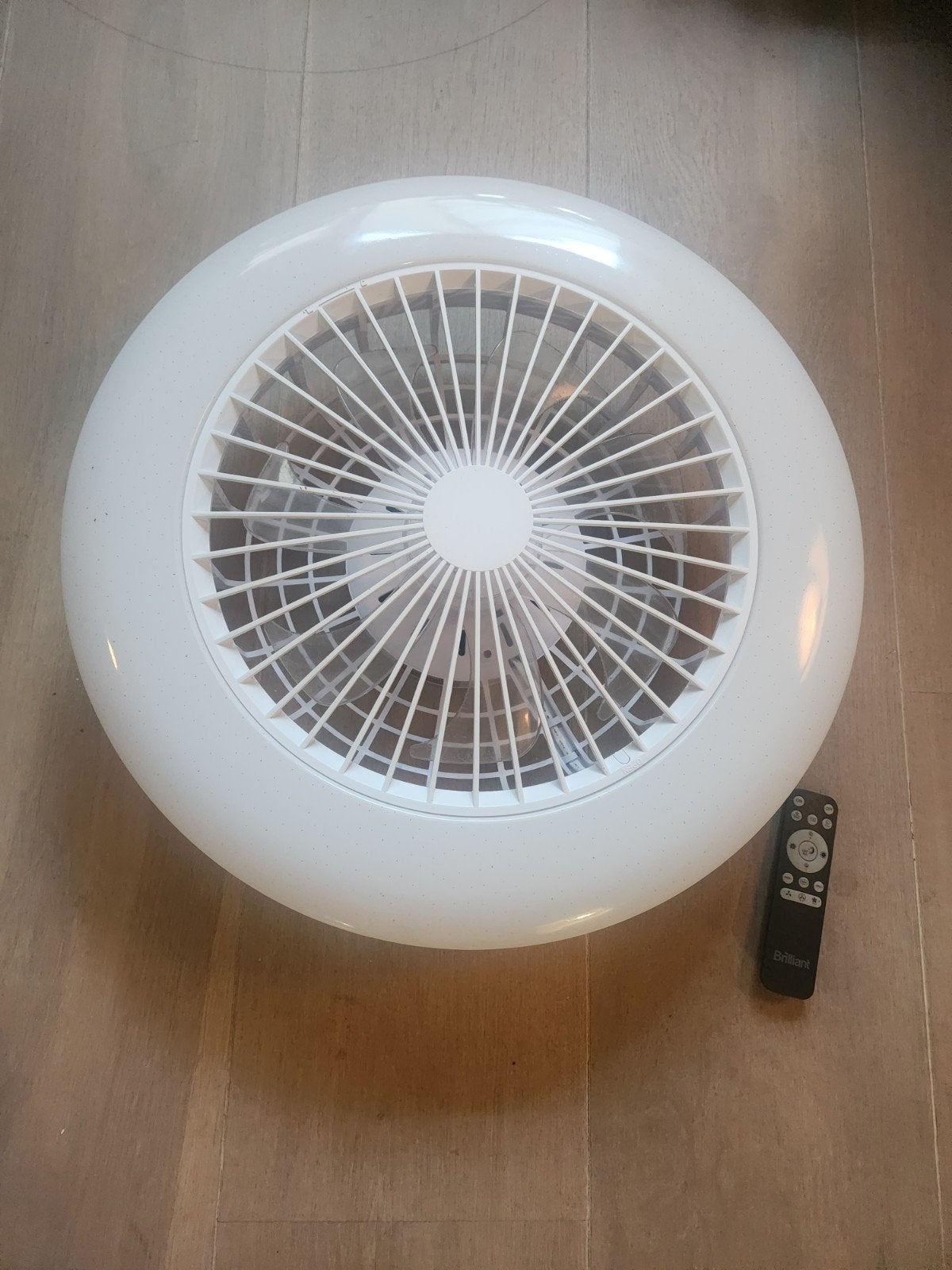 Plafondventilator Brilliant Salerno G60020, Witgoed en Apparatuur, Ventilatoren, Ophalen, Ventilator met afstandsbediening, Zo goed als nieuw