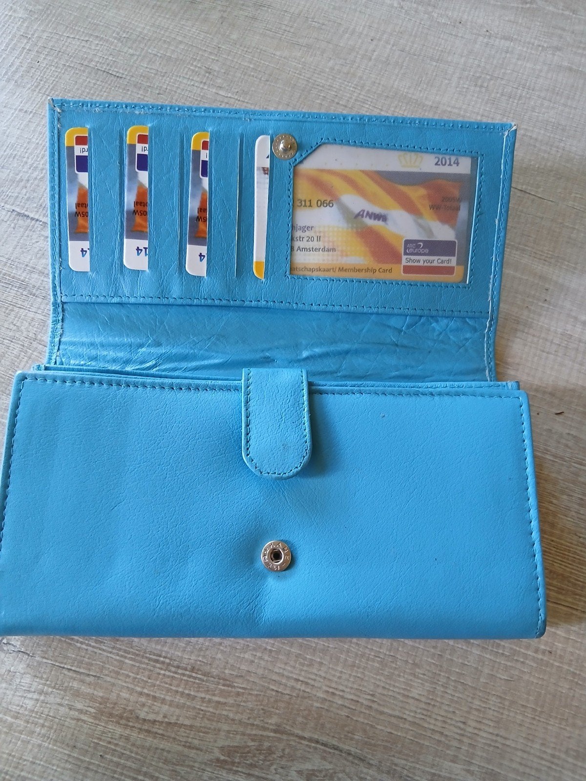 Nieuwe Dames Portemonnee - Turquoise Blauw Leer, Overige merken, Leer, Blauw, Nieuw