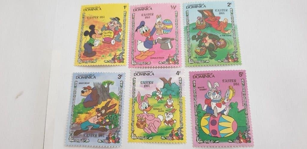 6223 dominica disney easterzegels 1984, Verzenden, Overige thema's