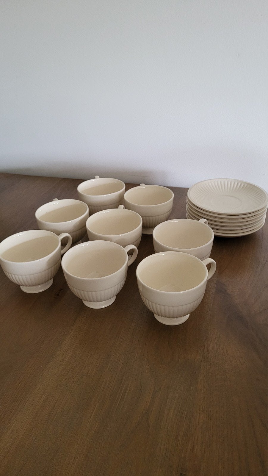 8 Wedgwood Edme kopjes en 7 schotels, Huis en Inrichting, Keuken | Servies, Gebruikt, Keramiek, Ophalen of Verzenden, Wedgwood