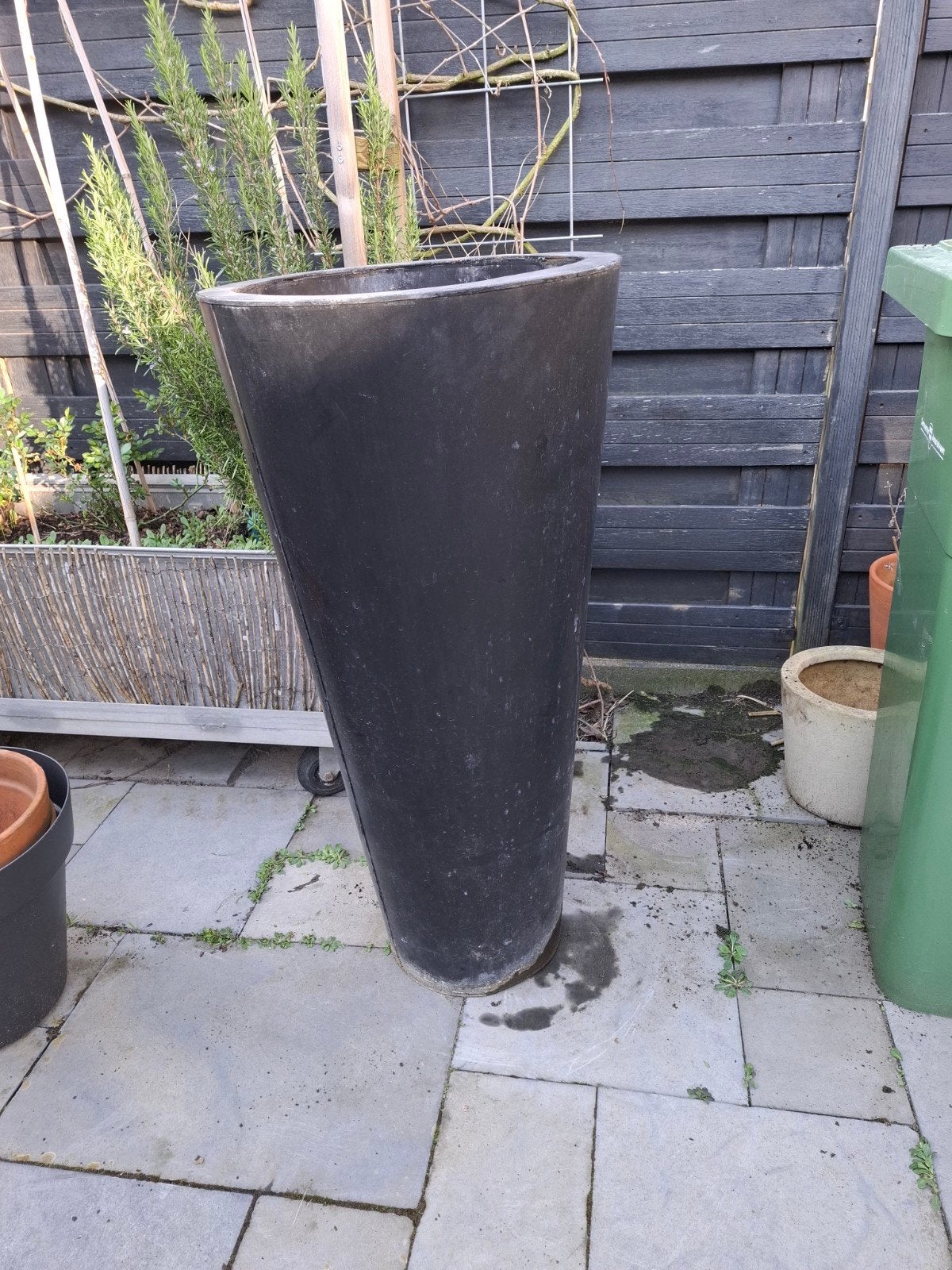 Zinken plantenbak, Ophalen, Gebruikt, Metaal, Balkon
