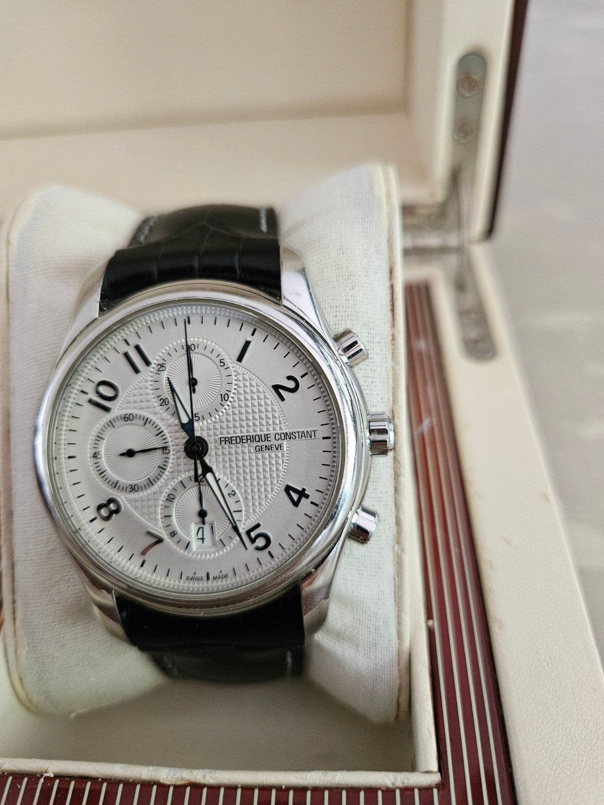 Frederique Constant Runabout Chronograph Limited Edition, Overige merken, Overige materialen, Leer, Polshorloge
