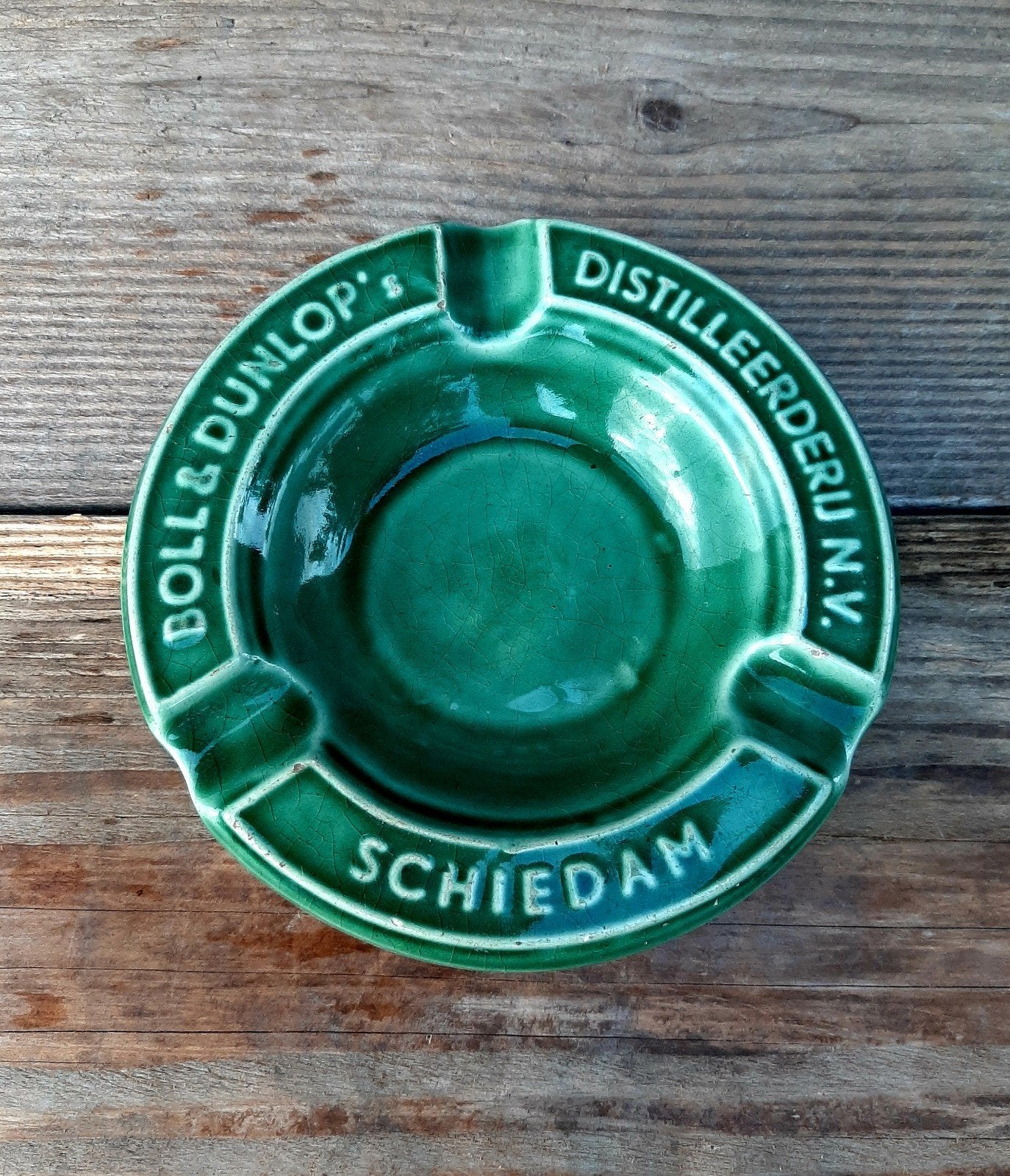 Boll & Dunlop's Distilleerderij - Vintage Asbak - (Schiedam), Ophalen of Verzenden, Zo goed als nieuw, Asbak