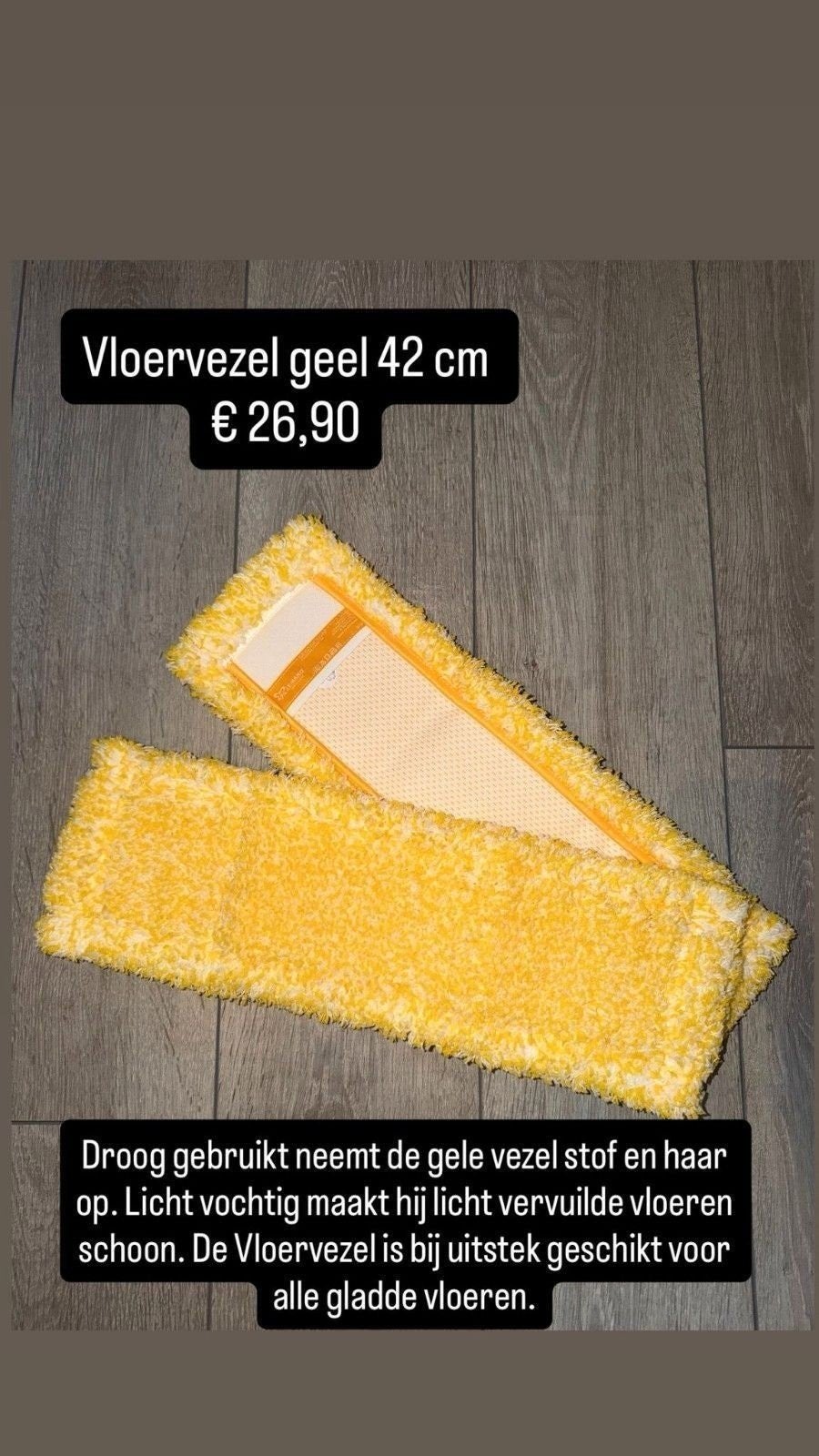 Jemako Gele Vloervezel 42 cm voor alle gladde vloeren, Ophalen of Verzenden, Mop of Dweil