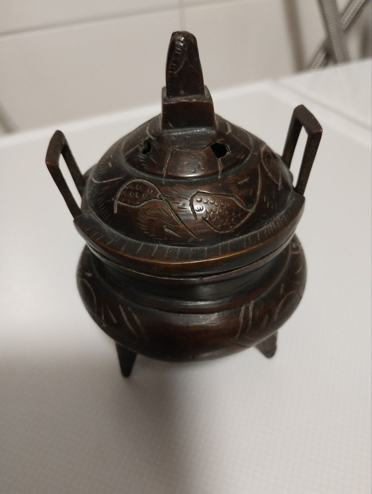 Antiek chinees bronzen wierook brander, Ophalen of Verzenden