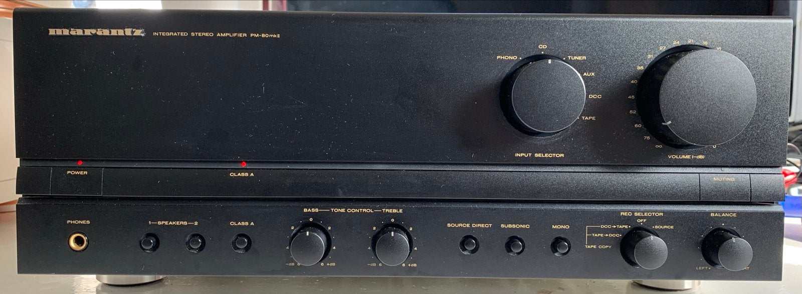 Marantz PM80mkII Top klasse A - A/B versterker, Marantz, Gebruikt, Ophalen of Verzenden, 120 watt of meer