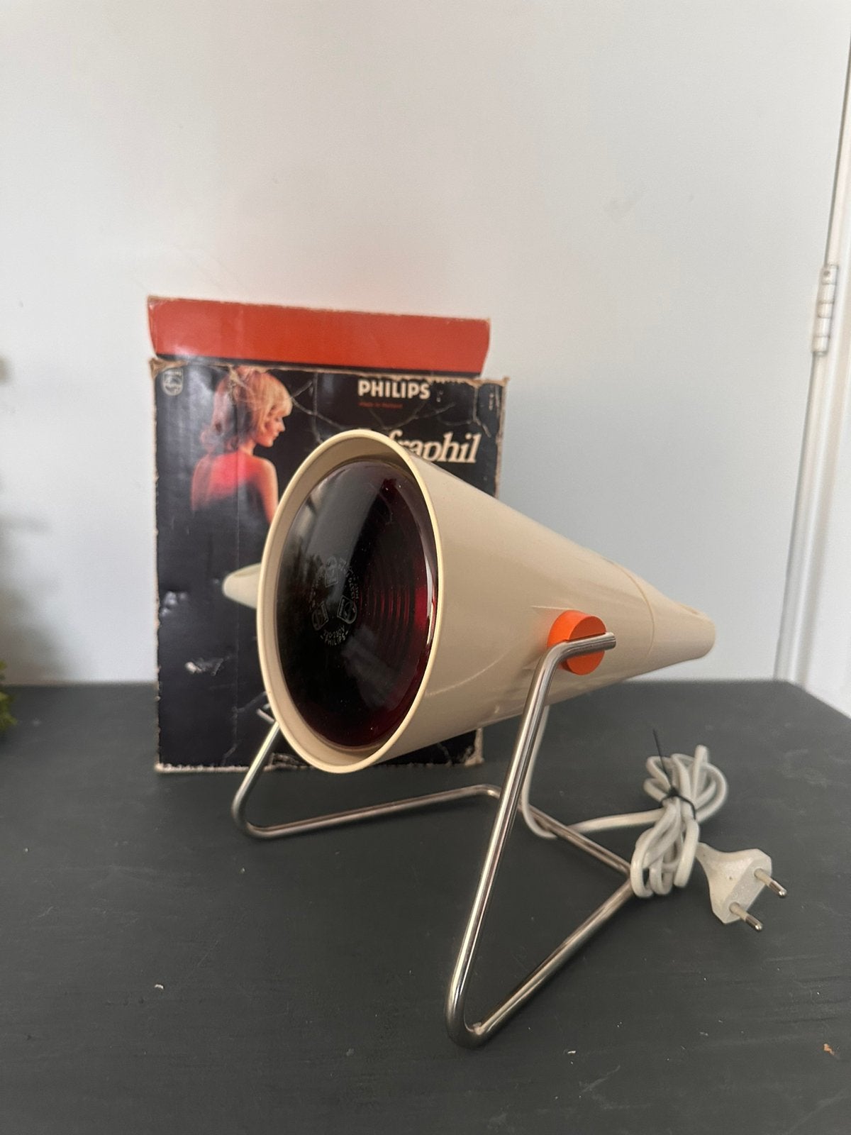 Vintage Philips Infraphil HP3609  Warmtelamp Originele Doos, Ophalen, Zo goed als nieuw, Philips, Overige typen