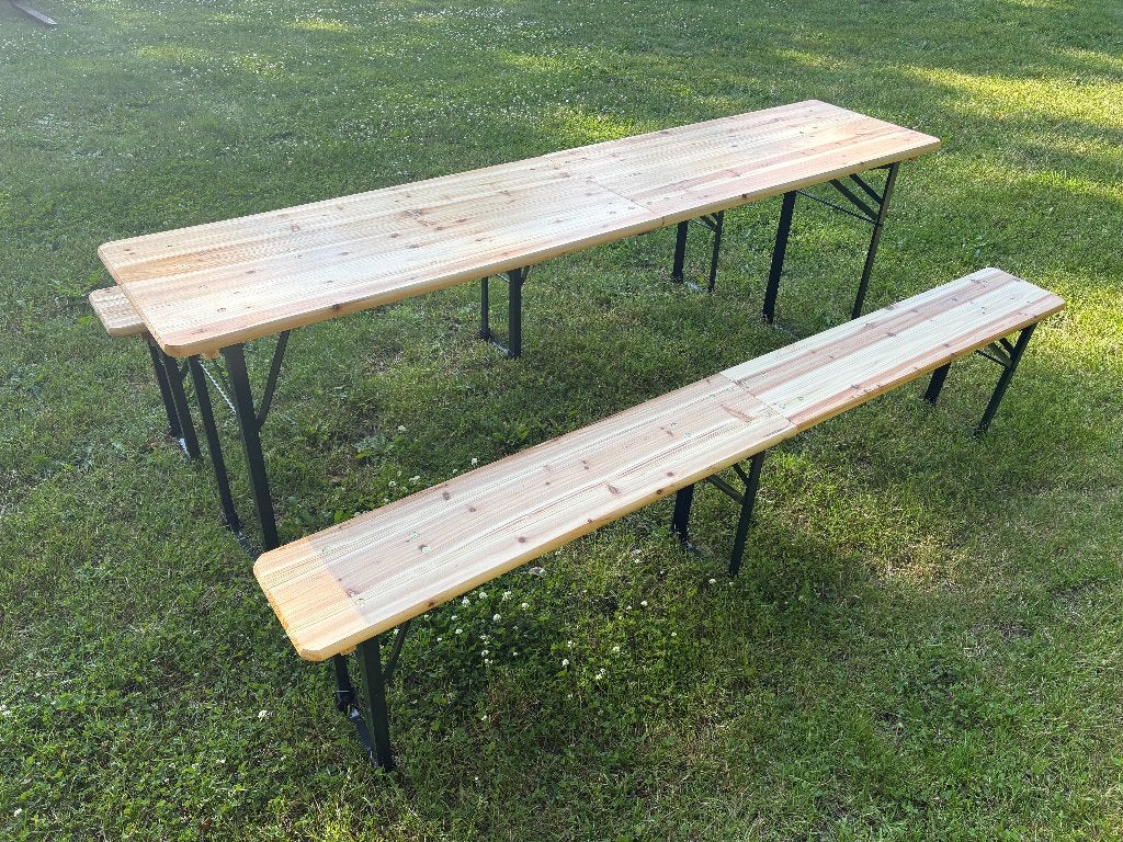 Te huur | Biertafelset 220cm (8 personen), Ophalen, Nieuw, Abraham of Sarah