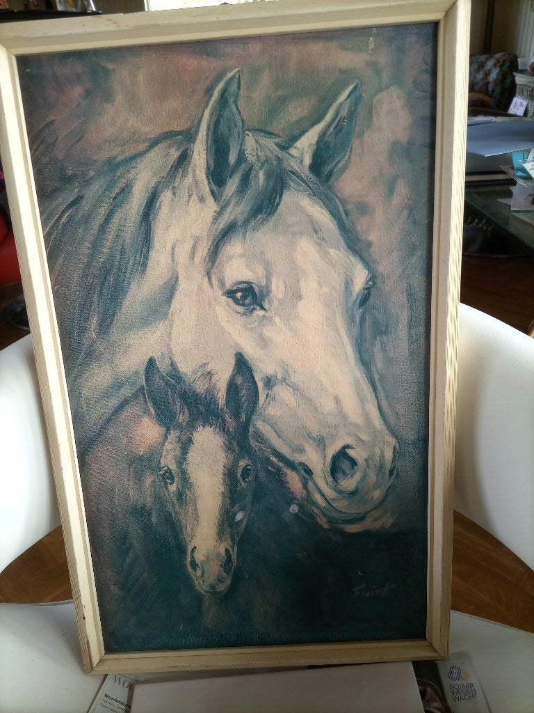 Muurdeco paard van Faust, Antiek en Kunst, Kunst | Schilderijen | Klassiek, Ophalen