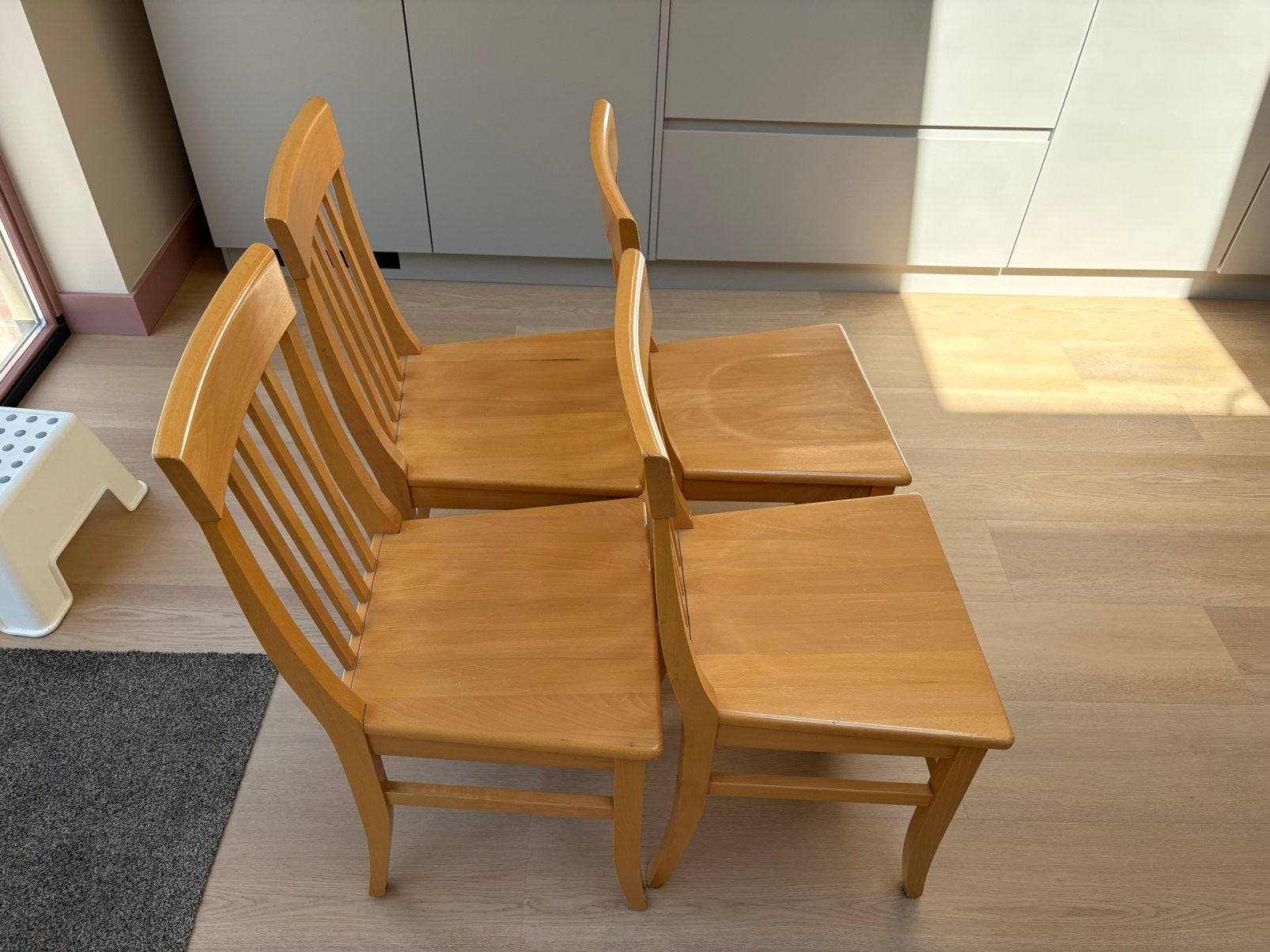 Houten stoelen 4 stuks, Ophalen, Gebruikt, Overige kleuren, Vier