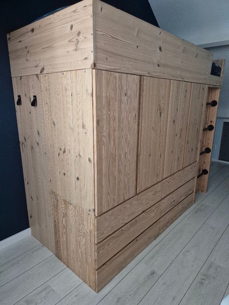 Mooie hoogslaper gemaakt van Ikea Ivar kasten, Ophalen, Zo goed als nieuw, Hoogslaper