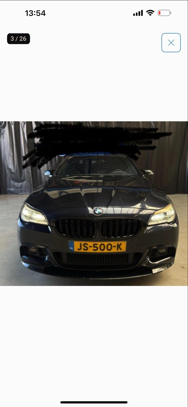 BMW 5-Serie 535d Xdrive 313pk Aut. 2016 Zwart, Auto's, BMW, Automaat, Zwart, 2993 cc, 2000 kg