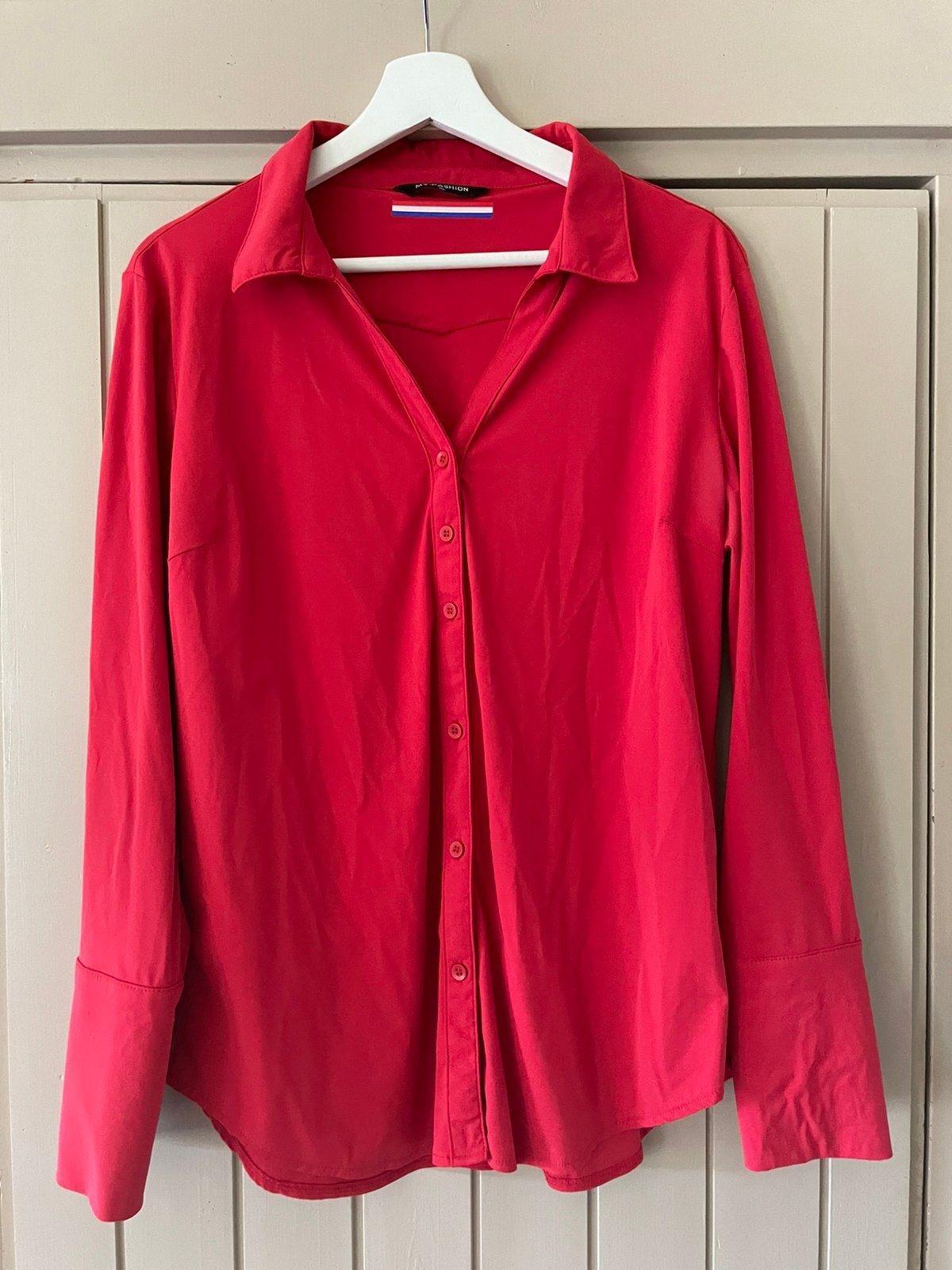 Mooie rode travel blouse van My Pashion / Lady day maat XL., Ophalen of Verzenden, Zo goed als nieuw, Maat 46/48 (XL) of groter