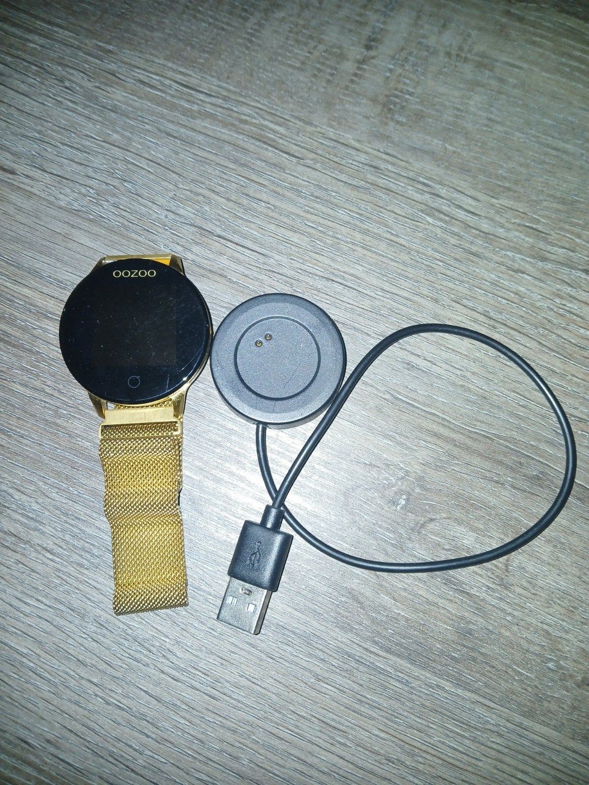 OOZO smartwatch dames, goudkleurig, met hartslagmeter, Geel, Ophalen of Verzenden, Zo goed als nieuw, Stappen