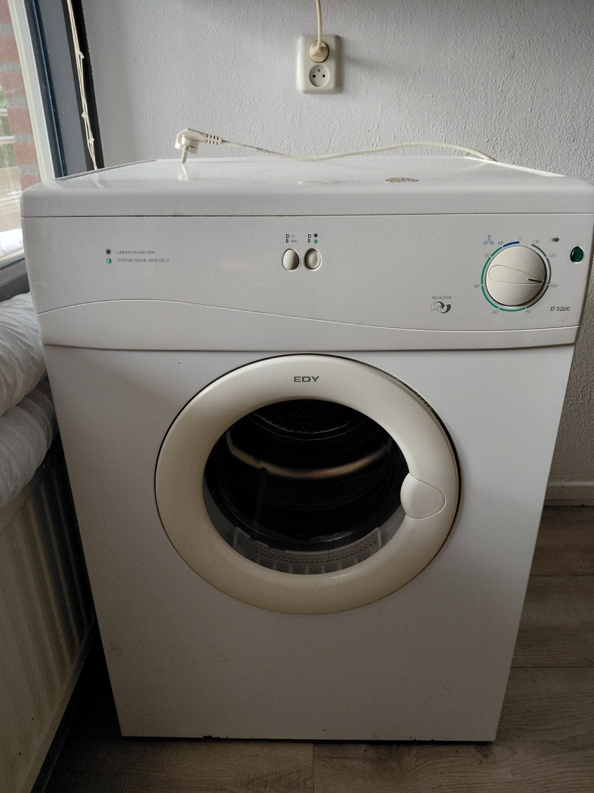 Edy D 5200 Droger (defect), Ophalen, 6 tot 8 kg, Luchtafvoer, Voorlader