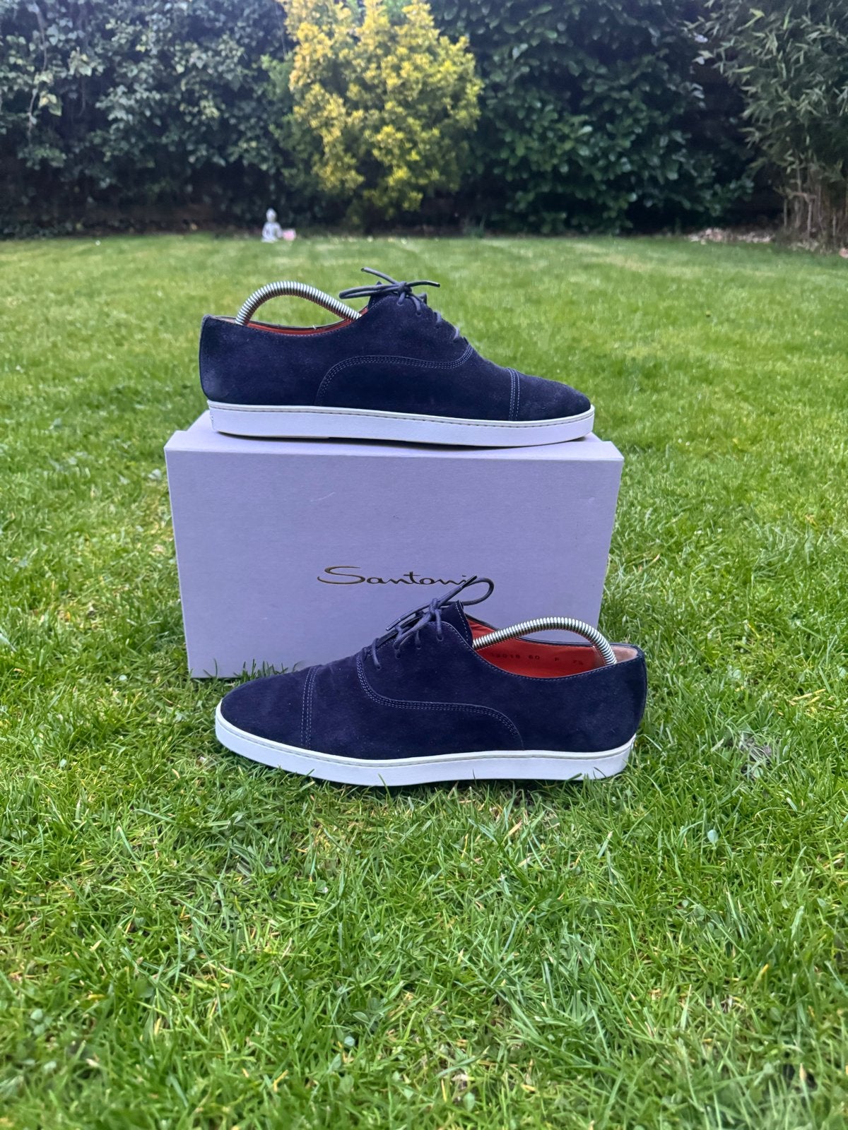 Santoni Veterschoenen - UK 7.5 / EU 41.5, Ophalen of Verzenden, Zo goed als nieuw, Blauw, Veterschoenen