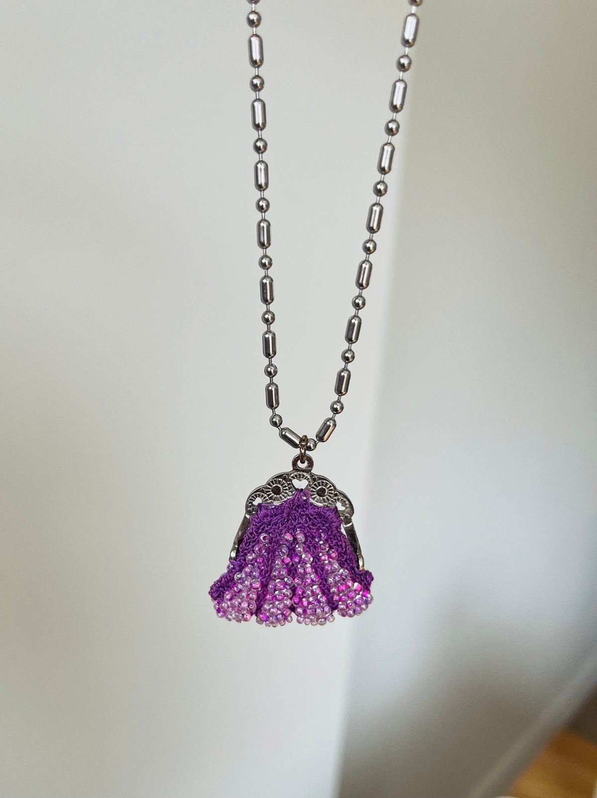 Ketting anna+nina, Ophalen of Verzenden, Zo goed als nieuw, Paars, Overige materialen