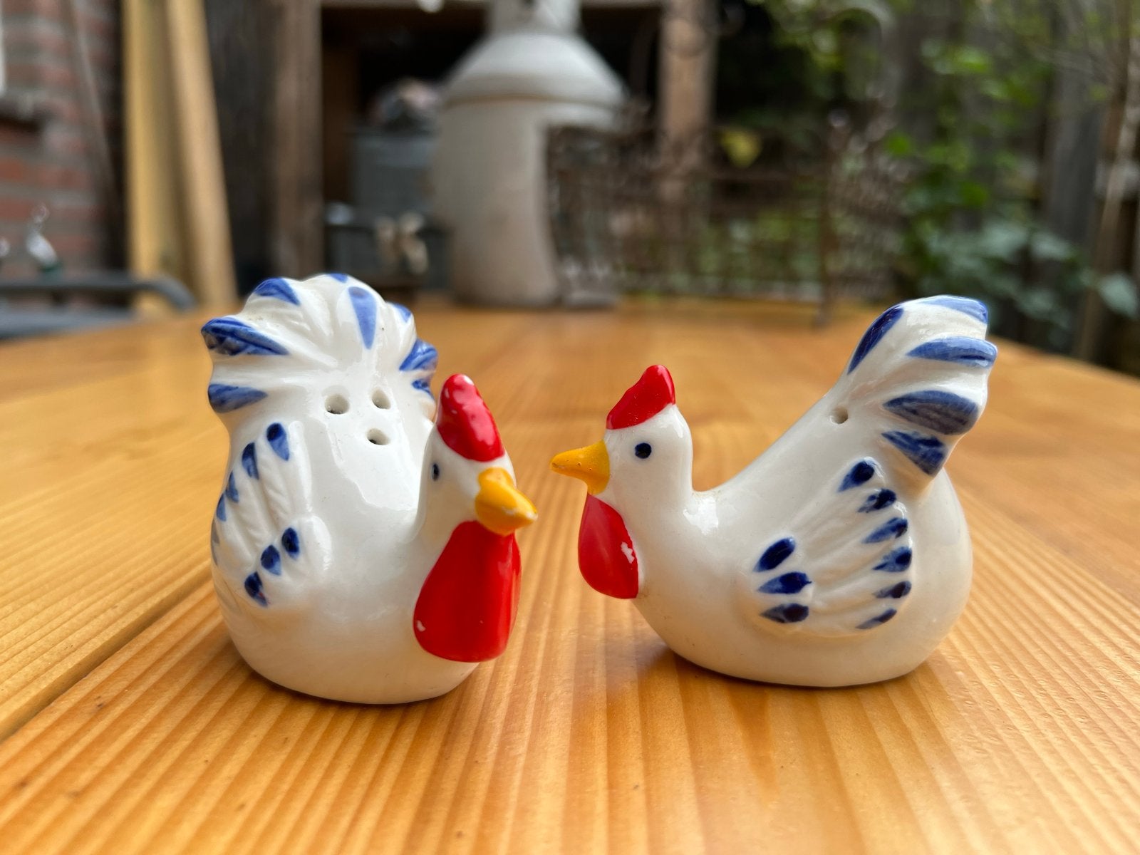 Leuke kip en haan zout- en peperstel, Overige typen, Ophalen of Verzenden, Zo goed als nieuw, Steen/keramiek