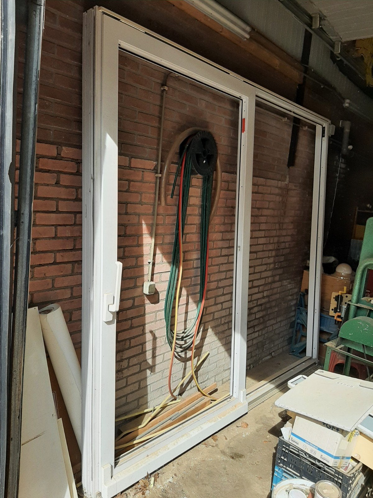 Kunststof schuifpui incl. HR++ glas 279,2x251,2cm (BxH), Doe-het-zelf en Verbouw, Kozijnen en Schuifpuien, Ophalen, Kunststof