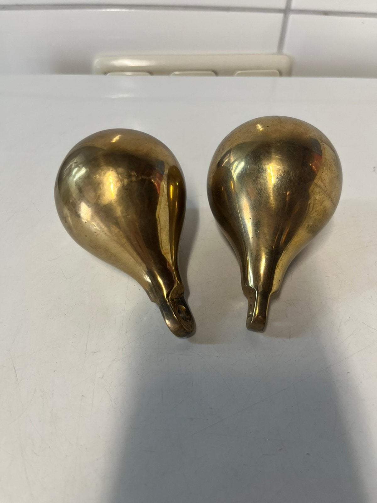 Klokgewichten messing, Ophalen, Gebruikt, Metaal, Goud