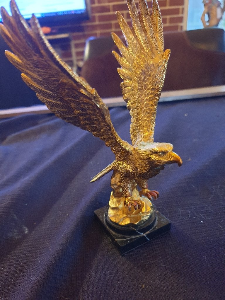 gouden adelaar, Minder dan 20 cm, Ophalen of Verzenden, Beeld, Goud