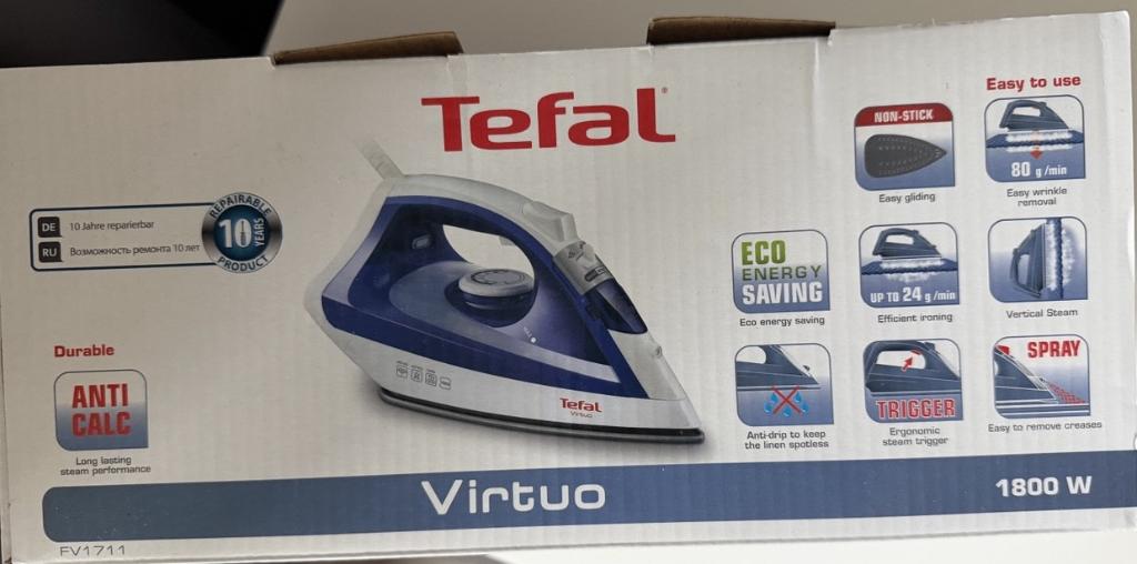 Tefal Iron, Ophalen, Nieuw, Strijkijzer met snoer