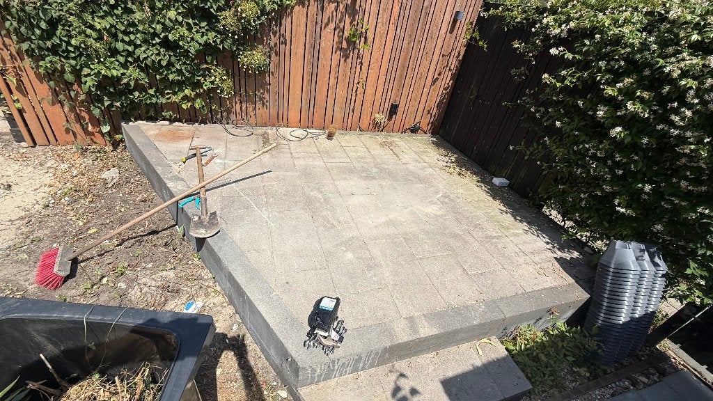 Tuintegels 9m2, Tuin en Terras, Tegels en Klinkers, Ophalen, Gebruikt, 5 tot 10 m², Beton