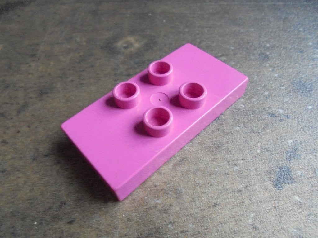 Lego Duplo Tile Modified 2x4x0,5 (zie foto's), Ophalen of Verzenden, Gebruikt, Losse stenen, Duplo