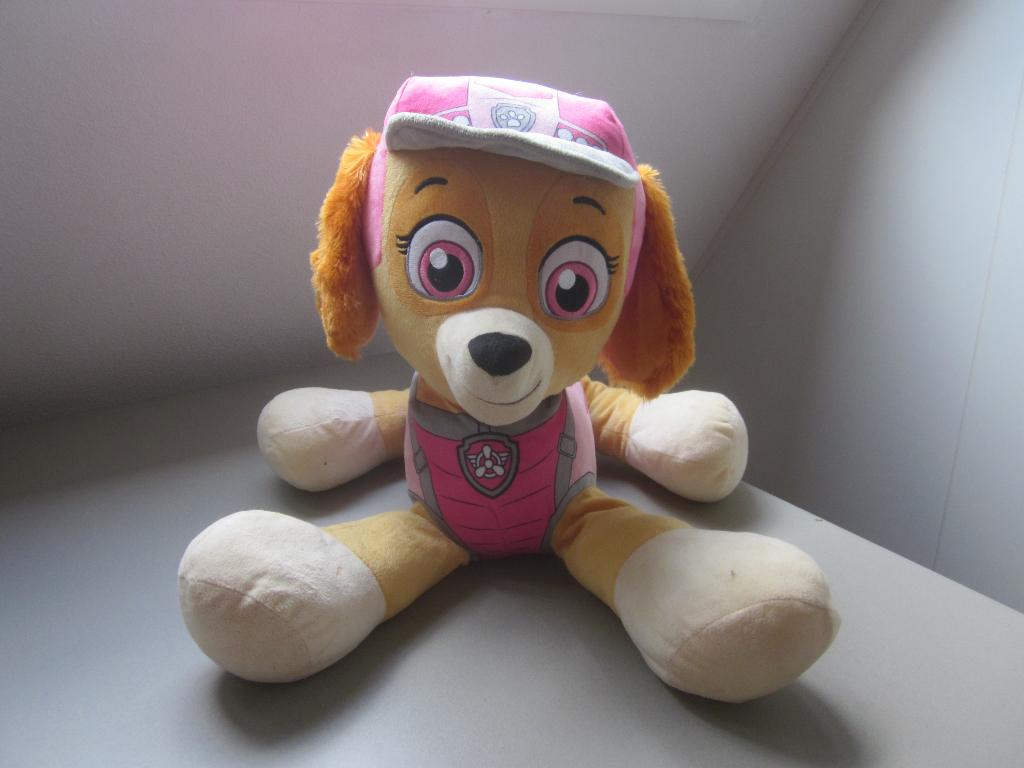 Nickelodeon Paw Patrol grote zacht pluche hond knuffel Sky, Wasbaar, Middelgroot (20 tot 80 cm), Meerkleurig, Paw Patrol