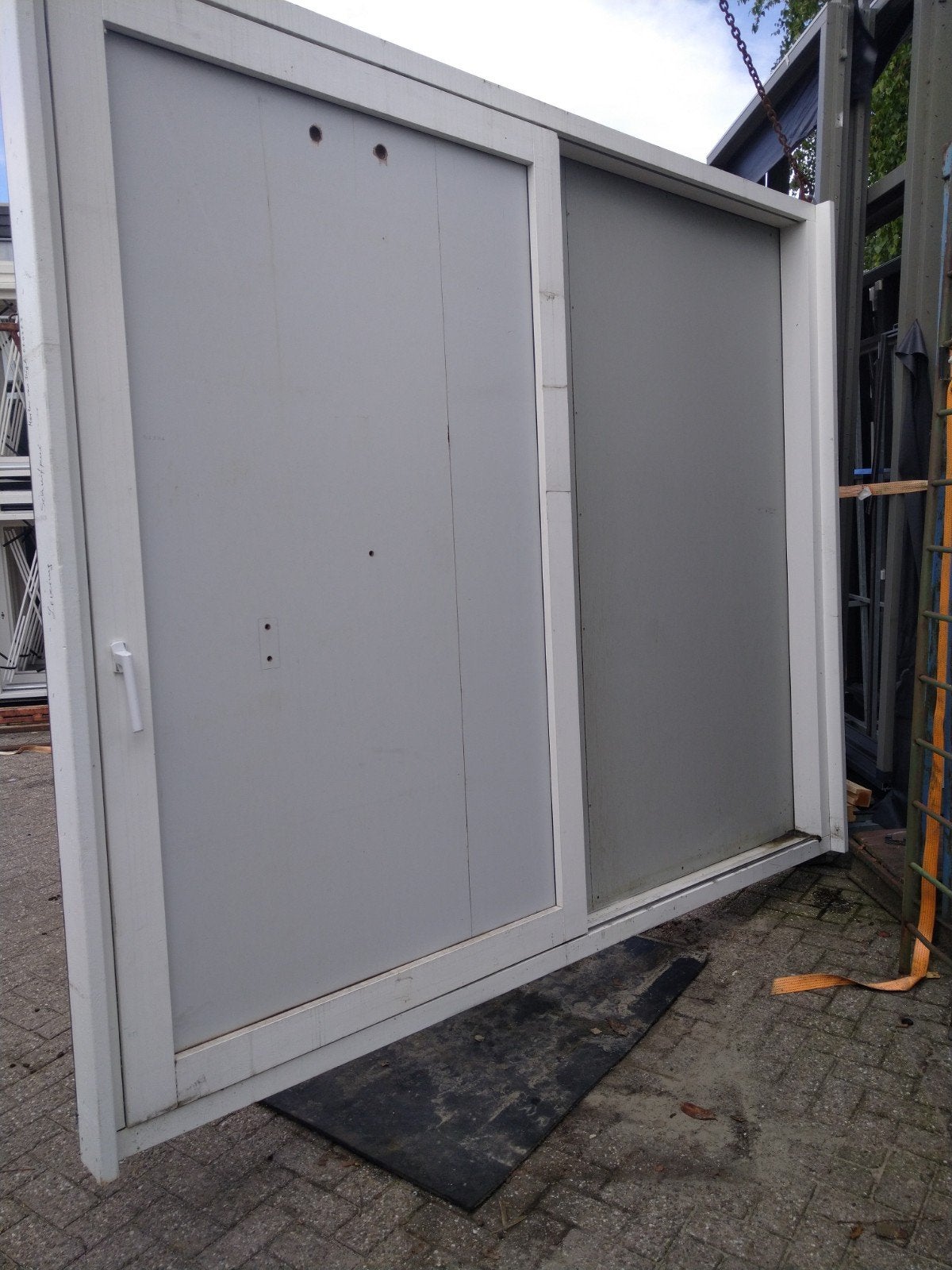 schuifpui met een schuifdeur 2 vakken, Binnendeur, Ophalen of Verzenden, Zo goed als nieuw, Schuifdeur