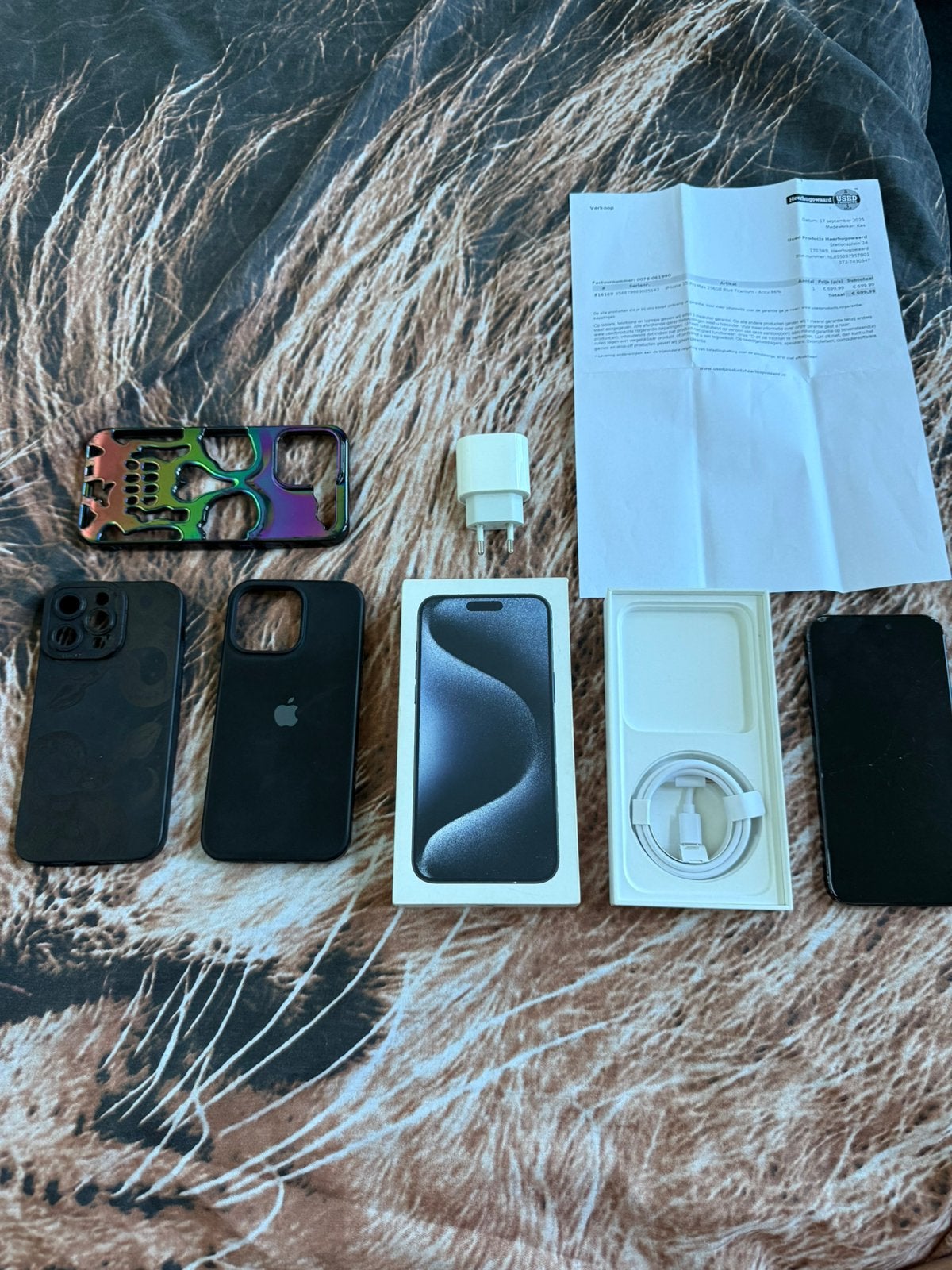 iPhone 15 Pro Max 256 gb, Telecommunicatie, Mobiele telefoons | Apple iPhone, Blauw, IPhone 15 Pro Max, Zo goed als nieuw, Ophalen
