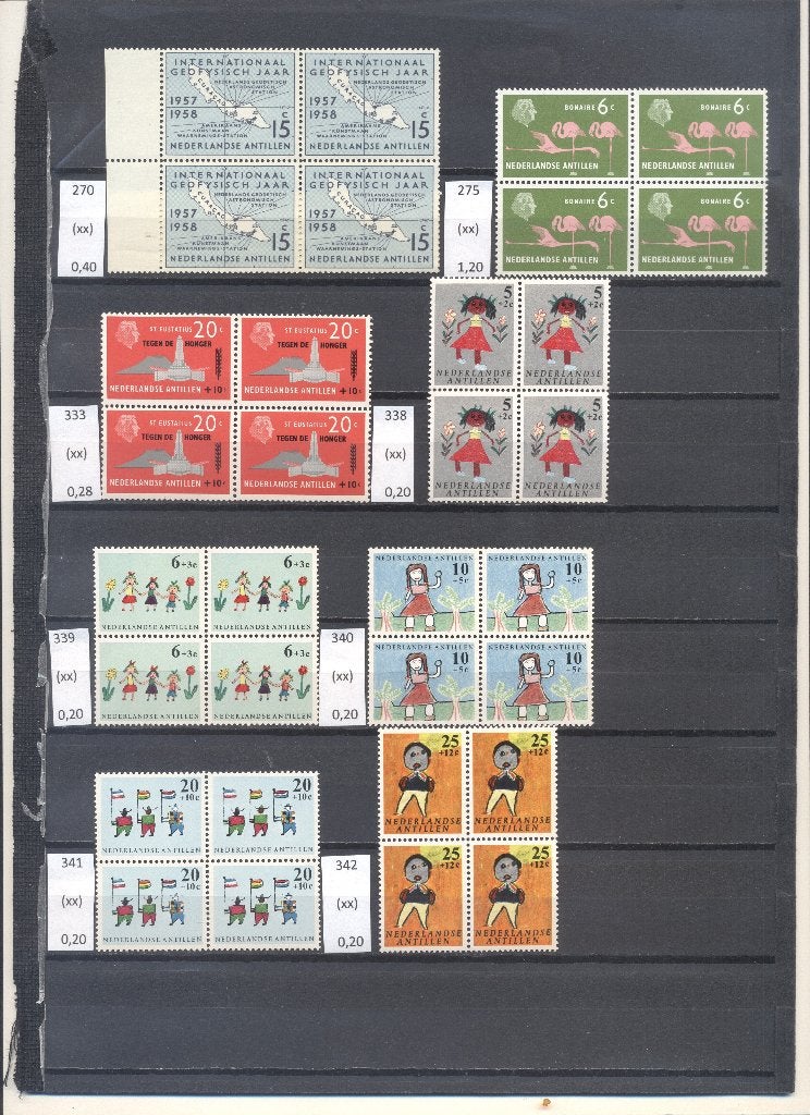Nederlandse Antillen (blokken van 4), Ophalen of Verzenden, Postfris