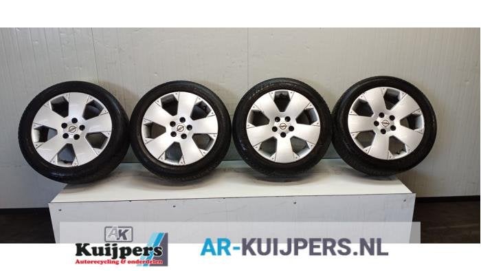 Sportvelgenset + banden van een Opel Vectra, Auto-onderdelen, Banden en Velgen, Gebruikt, -, -, -