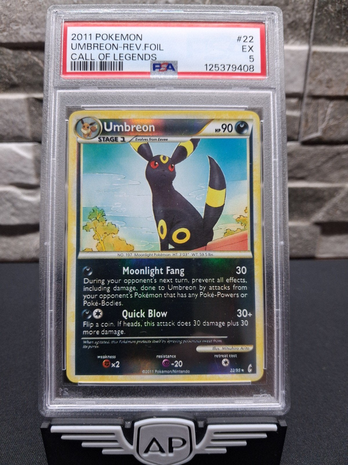 2011 Pokemon Umbreon Reverse Foil PSA 5 Call of Legends, Hobby en Vrije tijd, Verzamelkaartspellen | Pokémon, Ophalen of Verzenden