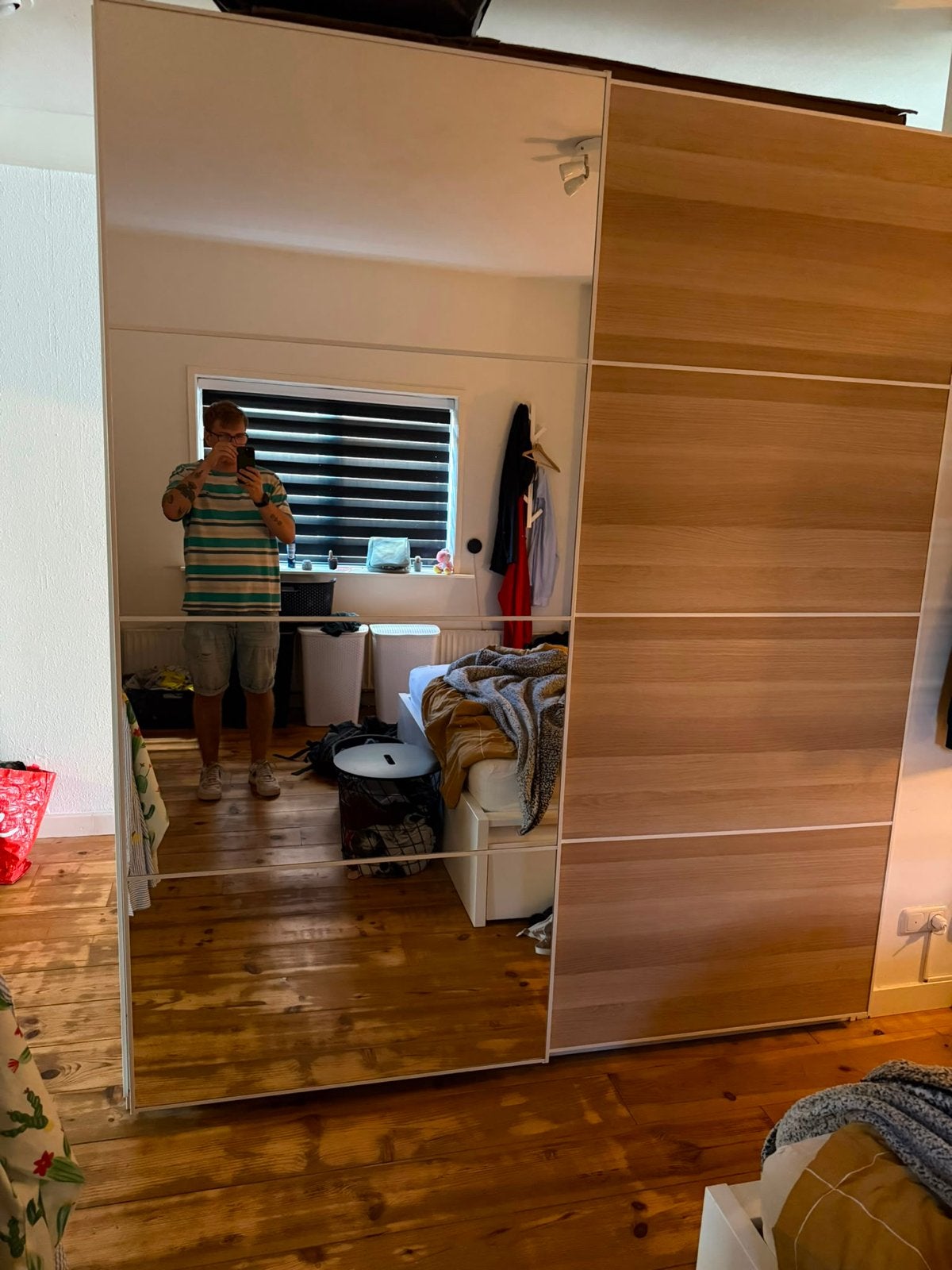 Grote Paxkast met spiegel en schuifdeuren, Huis en Inrichting, Kasten | Kledingkasten, Ophalen, Gebruikt, 200 cm of meer, 150 tot 200 cm